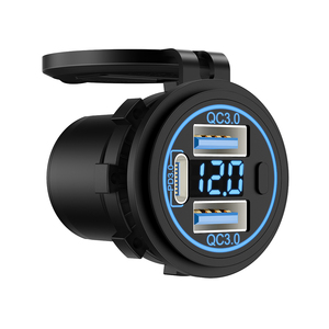 Custom Flush Mount Fast Charging 2 Usb Ports Qc 3.0 Usb a and Type C Pd <strong>12</strong> <strong>V</strong> 24 <strong>V</strong> Usb Port Charger Outlet <strong>Socket</strong> Car Charging - Product Image 2