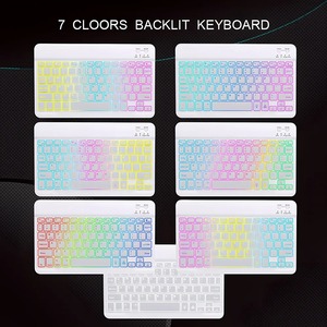 Tablet PC Blue-Tooth Keyboard Mini Teclado inalámbrico Mouse Keycaps Recargable para iPad Phone Laptop Keyboard - Product Image 3