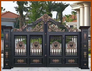 CBMMART ucuz Modern ev yüksek kaliteli ferforje ana kapılar tasarımları ön kapı güvenlik kapısı ve çit - Product Image 3