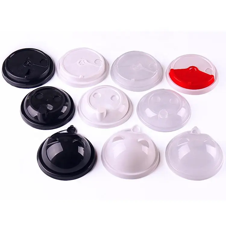 Disposable 90 mm Plastic Injection Lid Plastic Cap für Plastic Cup PS PP PET Dome Cover und Lid