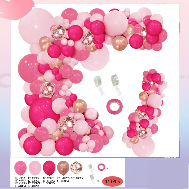 Ensemble Ballon Rose Clair Rose