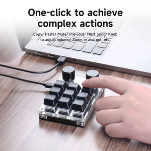 Wired/wireless USB Custom Mechanical <strong>Keyboard</strong> with Knob Volume Button Knob Programming Macro Game Hot-swap <strong>Keyboard</strong> - Product Image 3