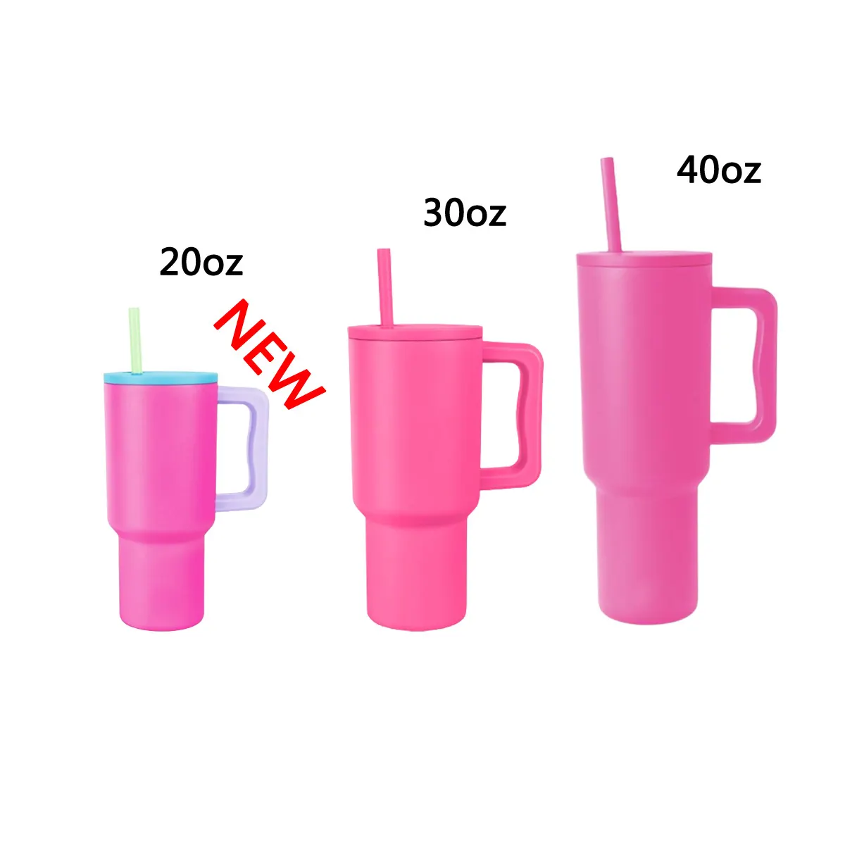 20 oz 30 oz 40 oz becher mit griffdeckel stroh edelstahl metall doppelte wand 40 oz reise wasserflasche isoliert kaffeetassen