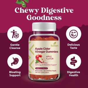 Nhà Máy Giá solilan Apple Cider Vinegar Gummy kẹo giảm cân năng lượng trao đổi chất bán buôn chế độ ăn uống bổ sung người lớn - Product Image 2
