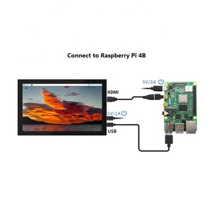 7 ''compatibile HDMI lampone Pi 7 pollici modulo LCD Monitor TFT LCD capacitivo Touch Screen 7 pollici display lcd con custodia