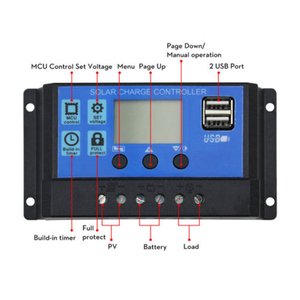 Cina fabbrica 12V 24V Auto PWM regolatore di carica solare LCD Dualusb 5V uscita regolatore del pannello solare caricabatterie - Product Image 4
