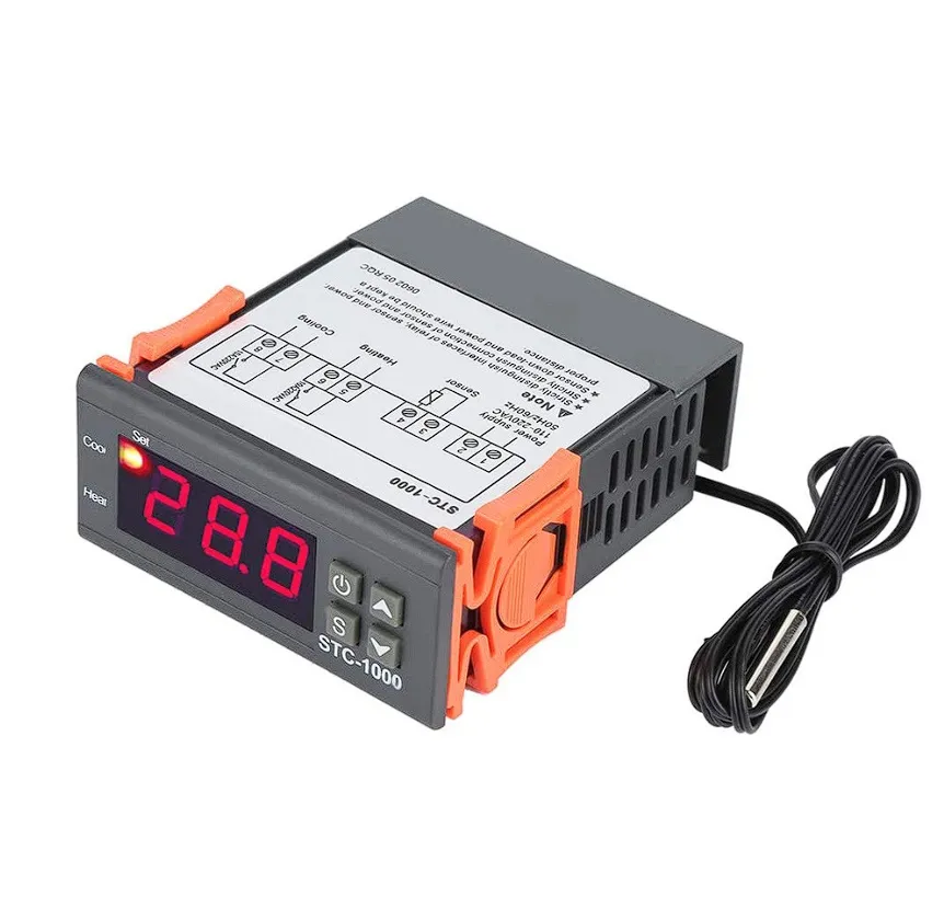 12V/24V/110V-220V STC-1000 dijital ekran elektronik anahtarlama sıcaklık kontrol cihazı mikrobilgisayar