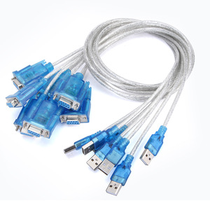 USB 232串口电缆DB9芯片九针转换器3A快速充电聚氯乙烯护套编织屏蔽RS232公连接器 - Product Image 6
