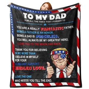 Benden baba oğul babam için hediyeler pazen battaniye, komik babalar günü noel doğum günü hediyeleri baba Papa dede erkekler için