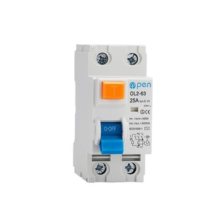 Disyuntor de corriente residual abierto de 2 polos RCCB 40a 10ma 30ma 300ma de 2 polos con certificado CE CB SEMKO - Product Image 1