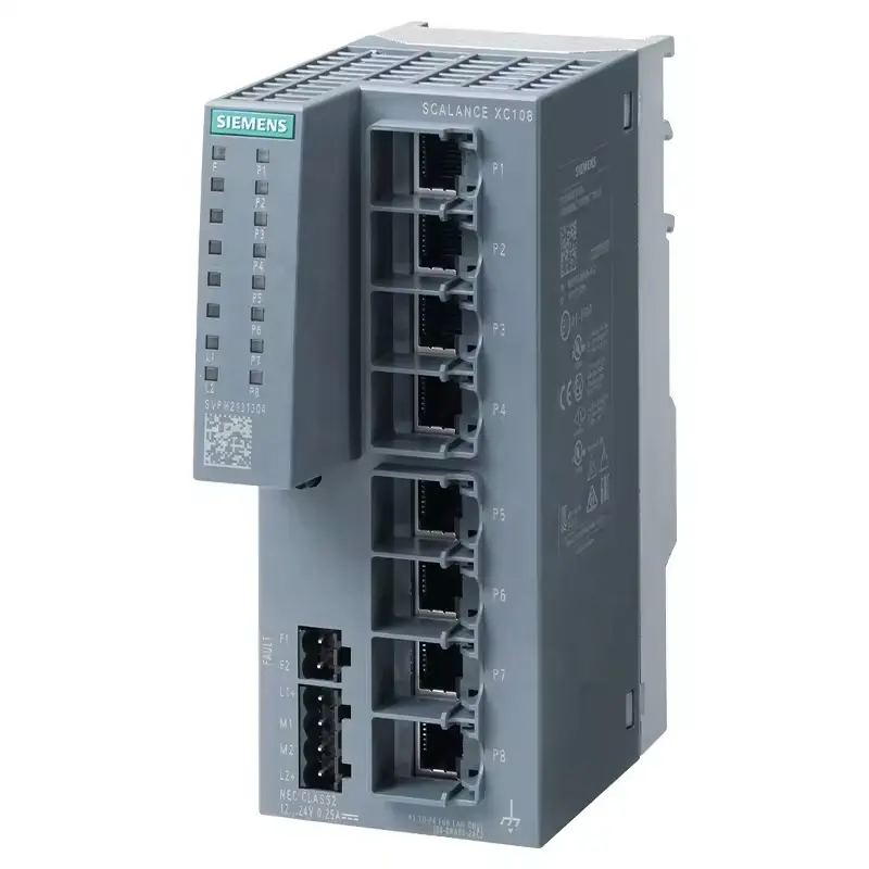 6GK5108-0BA00-2AC2 IE Switch Siemens XC108 RJ45 port 6GK5108-OBAOO-2AC2 New and Original