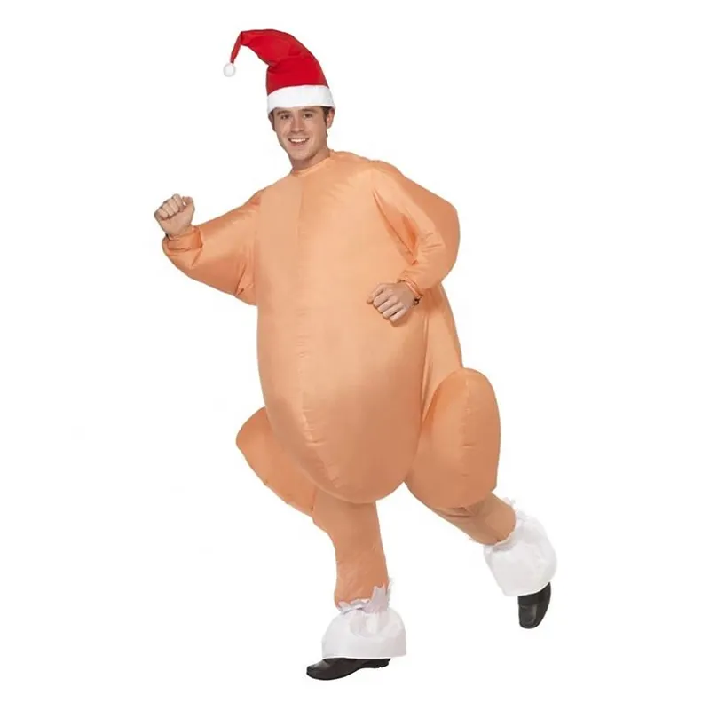 Vestido de fiesta inflable para adultos, traje de Cosplay de Navidad, pavo, mascota