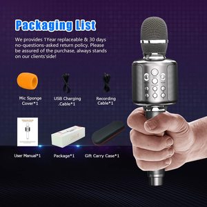 Portatile senza fili BT microfono per KTV Karaoke Desktop DJ Speaker con funzione per IOS Android Phone & Computer uso - Product Image 5