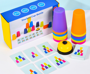 Bán Buôn Vui Vẻ Xếp Chồng Cup Đồ Chơi Nhanh Chóng Cup Xếp Chồng Đảng Trò Chơi Màu Sắc Hình Dạng Phù Hợp Với Cup Trò Chơi Phù Hợp Bé Trai Và Cô Gái - Product Image 2