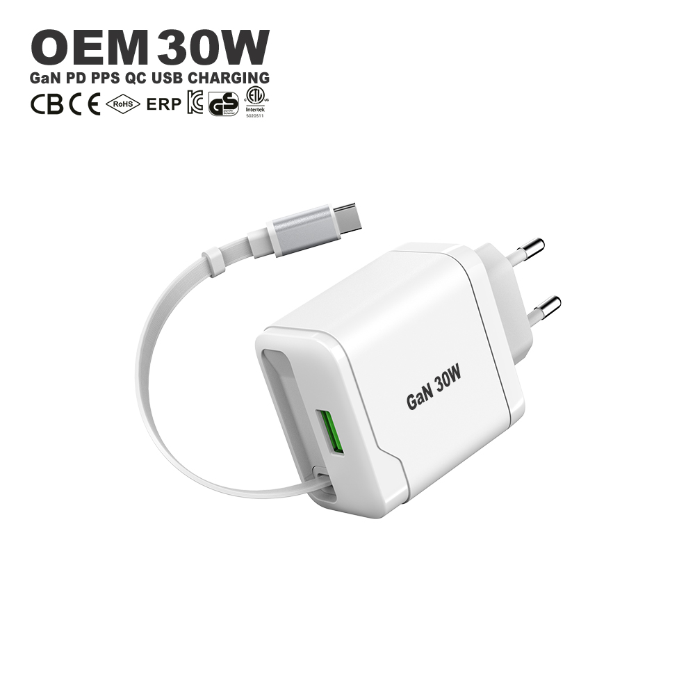 30w retractable cable charger