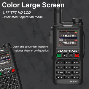 Baofeng-Walkie-talkie Multibanda con frecuencia de escaneo inalámbrico, Radio tipo C de largo alcance, 999CH, UV 18 PRO, GPS, radio de largo alcance - Product Image 6