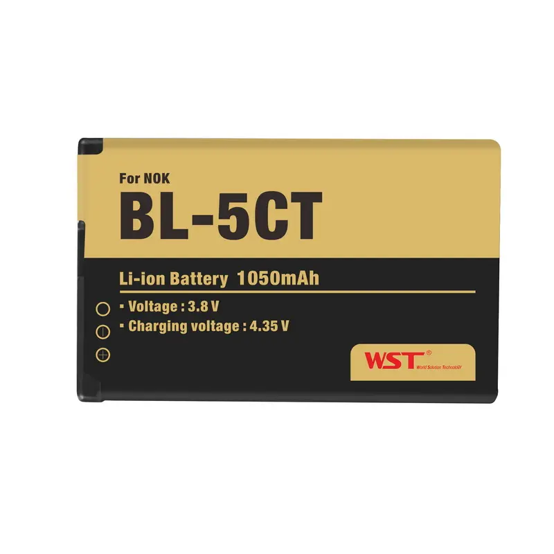 Batteria ricaricabile dello smart phone dello ione di litio 1050mah di migliore qualità dell'oem per la batteria di nokia BL-5CT