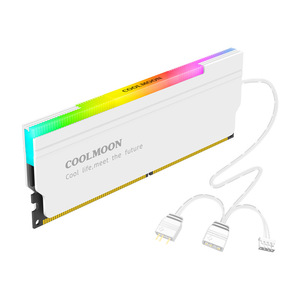 COOLMOON oyun bilgisayarı pc ram soğutucu son derece uyumlu ram soğutucu radyatör soğutma yeleği kabuk argb ram bellek soğutucu - Product Image 1