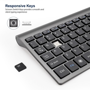 Wireless Combos USB <strong>Mouse</strong> and <strong>Computer</strong> <strong>Keyboard</strong> Set Compact and Silent for Windows Laptop Desktop PC - Product Image 4