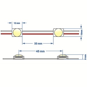 ミニサイズ12 * 10mm 1チップLED射出モジュールライト0.36w高輝度Sginsロゴ用 - Product Image 6
