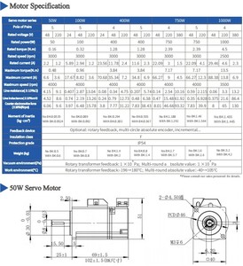 サーボモーター750w 3000RPMブレーキとエンコーダー付き - Product Image 2