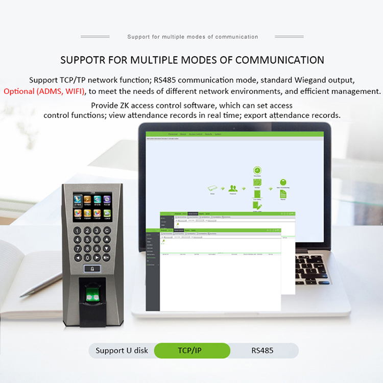 ZK F18 Biometric Fingerprint RFID Access Control Keypad System Electronic USB Time Clock Recorder Time Attendance Machine