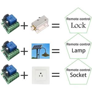 433Mhz Universal Wireless <strong>Remote</strong> Control <strong>Switch</strong> DC 12V 1CH Relay Receiver Module RF Transmitter Momentary Toggle Latch for Gate - Product Image 4