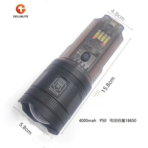 3500lm P90 đa chức năng không thấm nước mờ ánh sáng đèn pin sạc cầm tay dẫn đèn pin với bảng điều khiển năng lượng mặt trời làm việc ánh sáng - Product Image 5