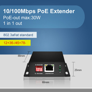 1 IN 1 OUT 10/100M PoE Extender 30W kadar 250m destek standart IEEE802.3AF AT - Product Image 5