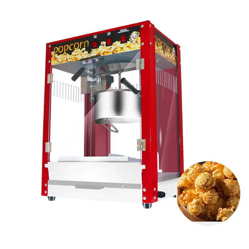 Yüksek kaliteli ticari otomatik patlamış mısır otomatı elektrikli tezgah patlamış mısır makinesi