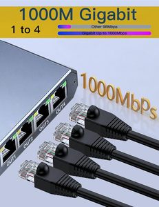 COWIN 4端口千兆以太网分离器集线器网络交换机，适用于4台同时工作的设备互联网交换机以太网 - Product Image 6