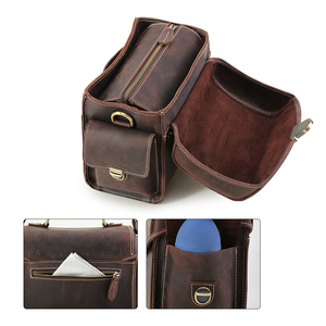 חם מכירה באיכות גבוהה אופנה מטורף cowhide עור cowhide דיגיטלי coudslr תיק מצלמה תיק עור אמיתי dslr תיקים מצלמה