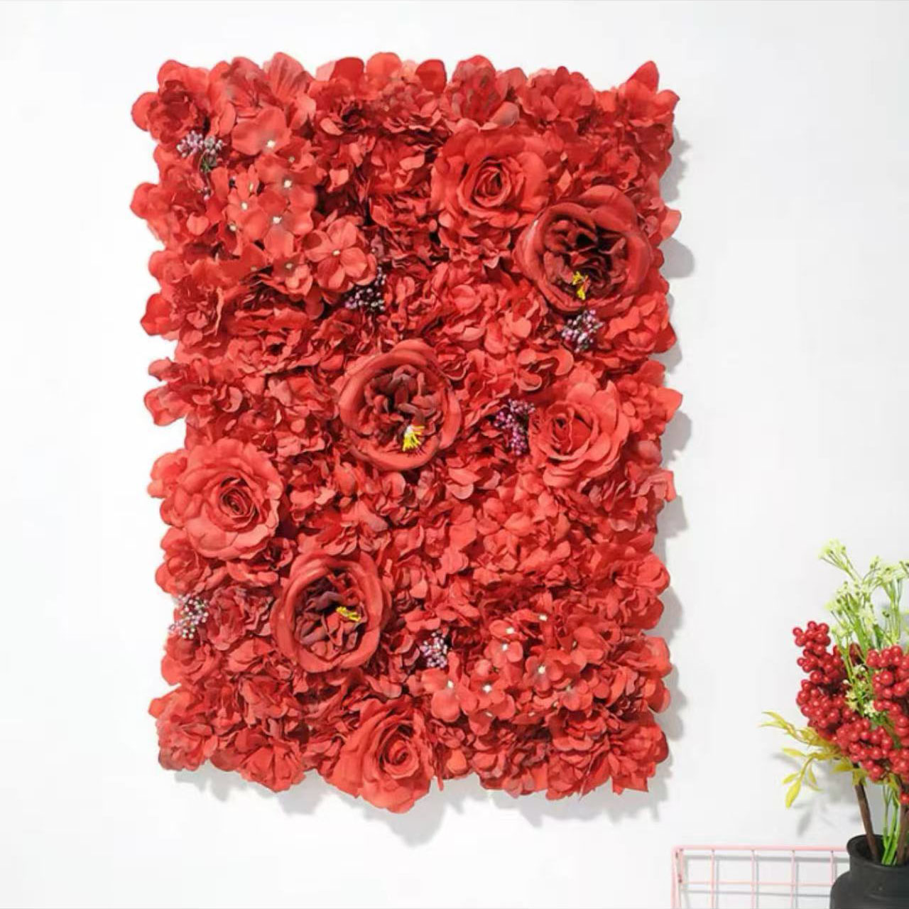 Mur rouge 0.4m * 0.6m de Rose