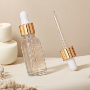 <strong>Deluxe</strong> Empty Cuticle <strong>Oil</strong> Body Essential <strong>Oil</strong> Lotion Container 5ml 10ml 15ml 20ml Clear Glass Cylinder Foundation Dropper Bottle - Product Image 5