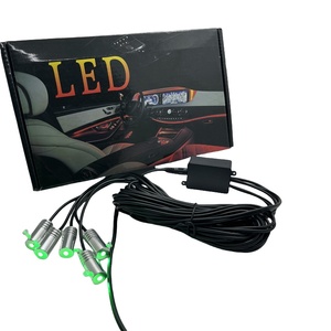 Yüksek kalite 5 in1 RGB LED araç İç atmosfer işıklar 6 in 1 LED şeritler ortam işığı APP uzaktan kumanda - Product Image 1