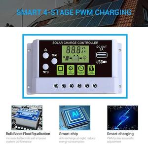 30A regolatore di carica solare, 12V/ 24V pannello solare regolatore con Display LCD regolabile Dual USB porta Timer impostazione - Product Image 4