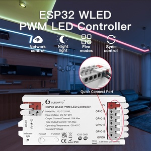Controlador LED Gledopto ESP32 WLED PWM RGBCCT/RGBW/RGB/CCT/voltaje de entrada de un solo color DC 12-24V 15 A Max - Product Image 3
