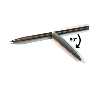 7mm Customised Heat Treated Stainless Steel Diving Spear Rob Allen Spearfishing Shaft Round <strong>Tip</strong> With Single/Double Flopper