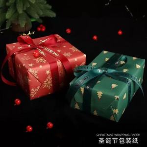 Giấy gói quà Giáng sinh, giấy kính chống thấm nước, giấy gói bó hoa táo đêm Giáng sinh. - Product Image 3