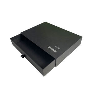 Luxury High Quality Recycled Cardboard Paper Packaging <strong>Gift</strong> Drawer Sliding Style with Matt Lamination &amp; Embossing Folder - Product Image 1