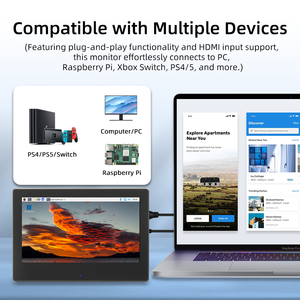 Modulo Display LCD da 7 pollici 1024*600 IPS con Touch Screen compatibile con finestre nere BB e Pi lampone