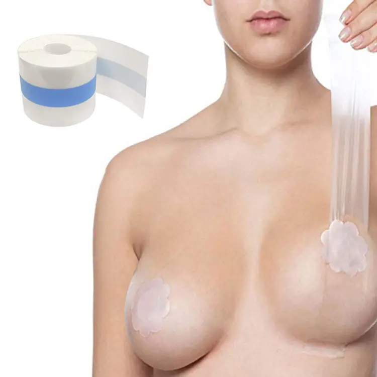 2023 nuevo estilo sujetador impermeable Invisible pezón cubierta transparente levantamiento de senos rollo Boob Tape