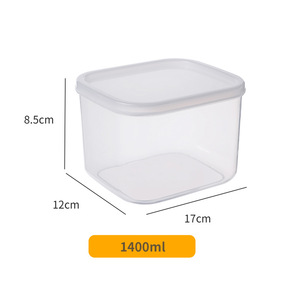 Contenedores de almacenamiento de alimentos de plástico con tapas Caja de almacenamiento de cocina hermética reutilizable transparente apilable sin BPA - Product Image 6