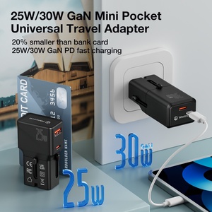 Wontravel旅行适配器礼品套装30W PSS迷你电源壁式充电器全球旅行适配器彩色通用旅行适配器