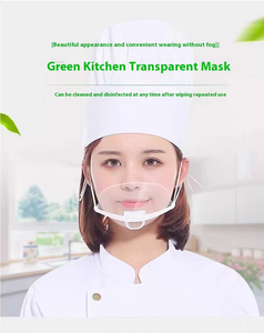 餐饮防雾塑料呼吸器面罩，带耳环扁平图案罩，用于食堂使用 - Product Image 6