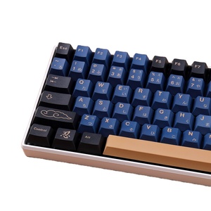 129 คีย์สีฟ้าซามูไรปุ่มกดเชอร์รี่โปรไฟล์ PBT ย้อมระเหิดคีย์บอร์ดปุ่มกด - Product Image 1