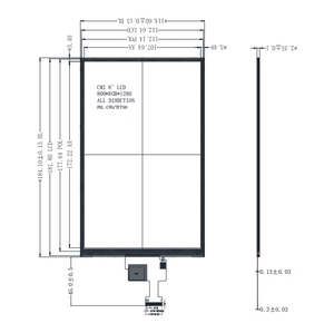 Pantalla LCD de 8 pulgadas, 800x1280, interfaz MIPI, 30 pines IPS, Panel LCD de 8 ", módulo TFT para Control Industrial - Product Image 6