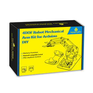 4-Achsen-Mini-Desktop-Roboterarm-Kit mit Joystick-Speicher für Arduino Robotics Starter Kit für Anfänger