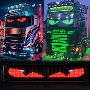 Прокручивающийся гибкий USB СВЕТОДИОДНЫЙ Автомобильный знак Bluetooth управление приложением DIY текстовая анимация программируемый светодиодный дисплей для магазина автопогрузчика - Product Image 1