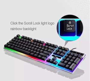 G21 professionals LED gaming wired keyboard and mouse combo retroilluminato full size per gamer desktop mouse keyboard set - Product Image 5